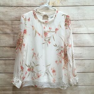 ELENA BALDI FLORAL TOP IN 100% SILK‎